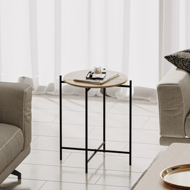 CaliCosy Bijzettafel met rond metalen blad h56 cm jamie 3220695 large