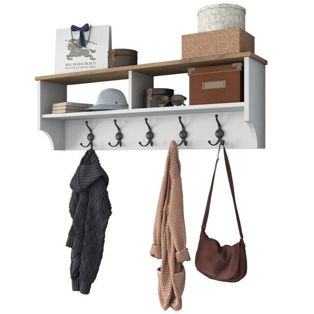 CaliCosy Kapstok met 2 vakken en 5 haken l120 cm brooke 3220765 large
