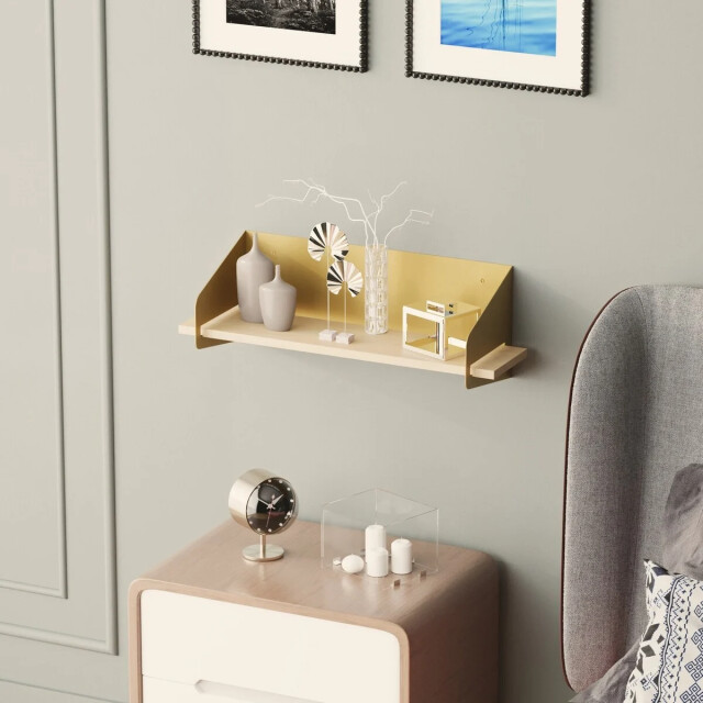 CaliCosy Wandplank met massief grenen plank en metaal l60 cm wren 3220727 large