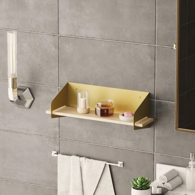 CaliCosy Wandplank met massief grenen plank en metaal l60 cm wren 3220727 large