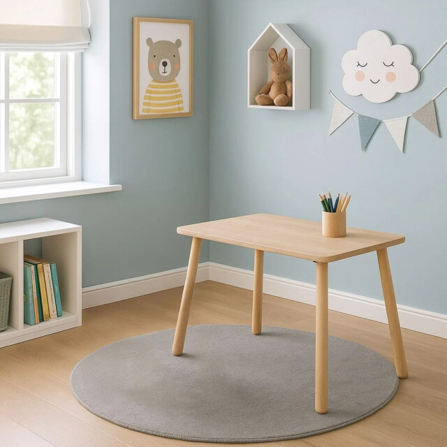 CaliCosy Kindertafel met massiefhouten poten l60 cm mael 3220680 large