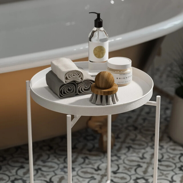 CaliCosy Bijzettafel met rond metalen blad met rand h56 cm parker 3220703 large