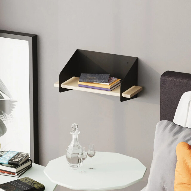 CaliCosy Wandplank met massief grenen plank en metaal l40 cm wren 3220723 large