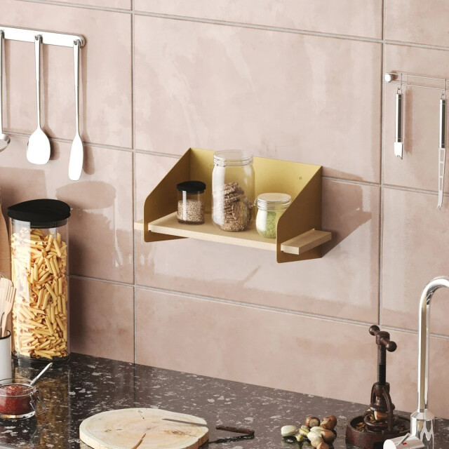 CaliCosy Wandplank met massief grenen plank en metaal l40 cm wren 3220724 large