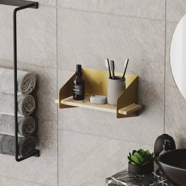 CaliCosy Wandplank met massief grenen plank en metaal l40 cm wren 3220724 large