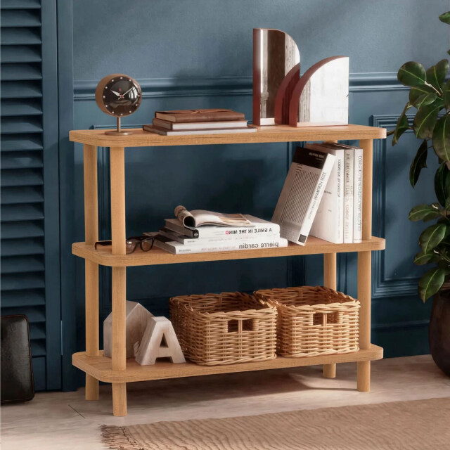 CaliCosy Wandrek met 3 planken in atlantisch dennen decor l80 cm step 3220764 large