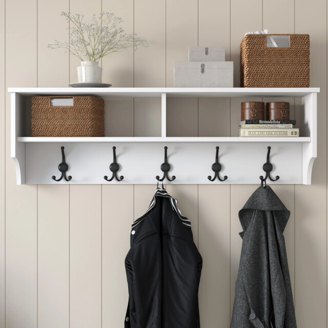 CaliCosy Kapstok met 2 vakken en 5 haken l120 cm brooke 3220767 large