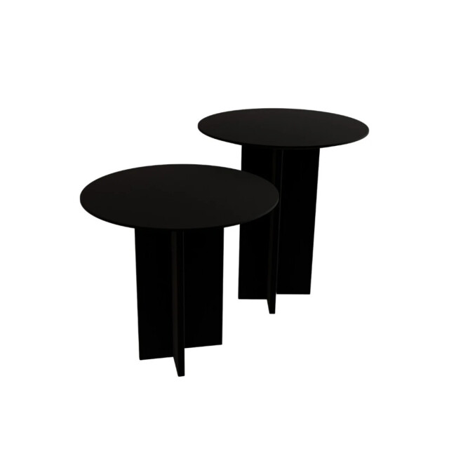 CaliCosy Set van 2 ronde salontafels h45 / h55 cm leo 3220684 large