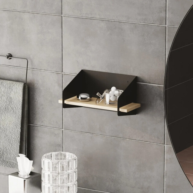 CaliCosy Wandplank met massief grenen plank en metaal l40 cm wren 3220723 large