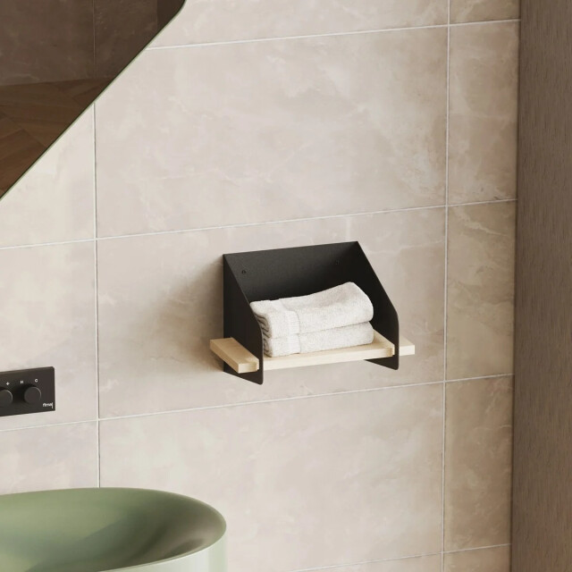 CaliCosy Wandplank met massief grenen plank en metaal l30 cm wren 3220720 large