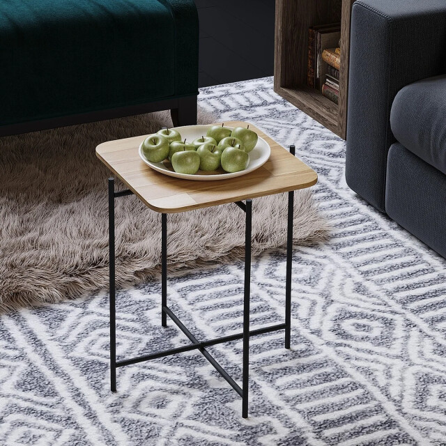 CaliCosy Vierkante bijzettafel met metalen poten h56 cm jamie 3220698 large