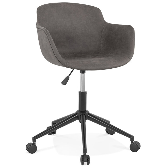 Alterego Bureaustoel foster in donker microvezel op wielen 3190776 large
