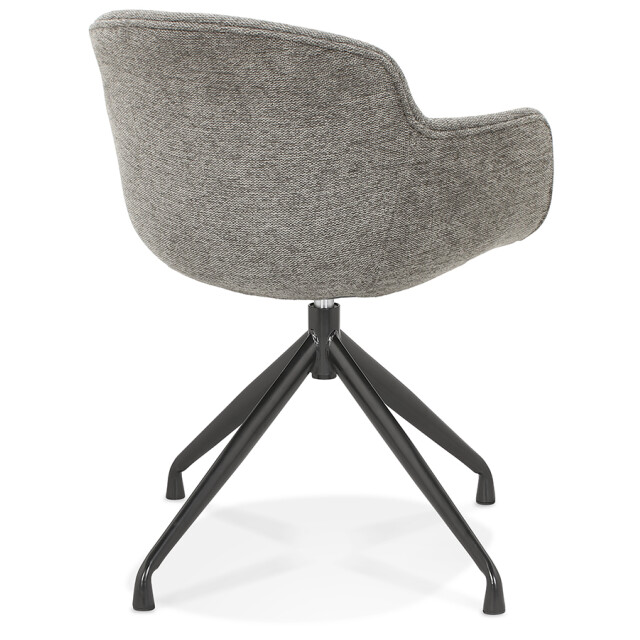 Alterego Design stoel met armleuningen 'mimo' in donker stof 3190816 large