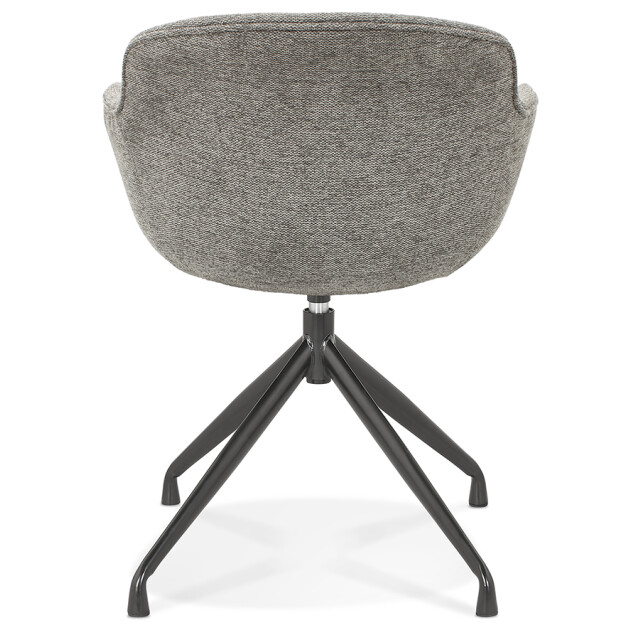 Alterego Design stoel met armleuningen 'mimo' in donker stof 3190816 large