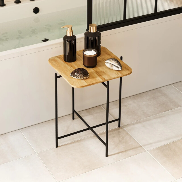 CaliCosy Vierkante bijzettafel met metalen poten h56 cm jamie 3220698 large