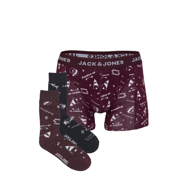 Jack & Jones Heren kerst giftbox sokken + boxershort jacsnowflake 12266772 large
