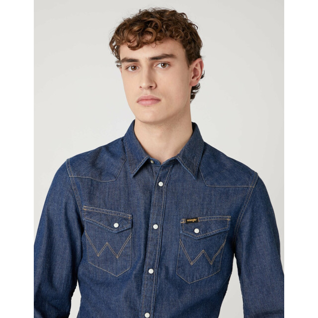 Wrangler Western shirt dark stone 112130116 large