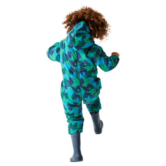 Regatta Kinder/kinderkleding penrose geo camo puddle suit UTRG11186_hydroblue large