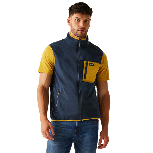 Regatta Heren frankie fleece gilet UTRG11097_navymustard large