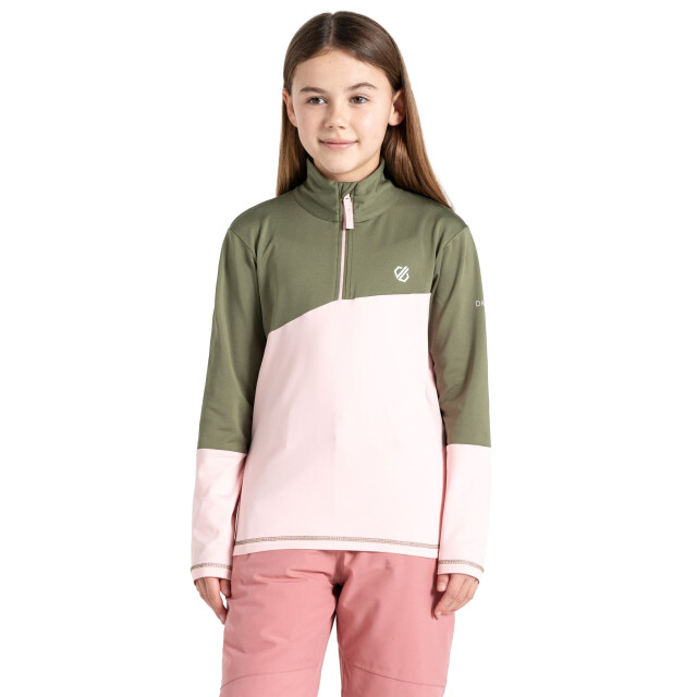 Dare2b Kinder/kids thriving iii core stretch midlayer UTRG11127_crystalroseolivinegreen large
