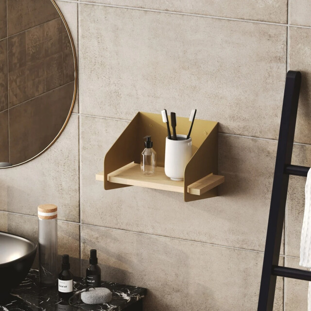 CaliCosy Wandplank met massief grenen plank en metaal l30 cm wren 3220721 large