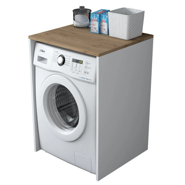 CaliCosy Wasmachinerek in wit en walnootdecor h91,8 cm june 3222891 large