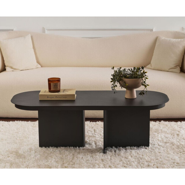CaliCosy Salontafel met afgerond blad en 2 poten l120 cm alma 3220770 large