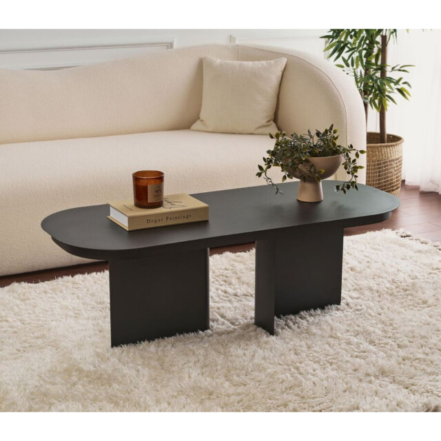 CaliCosy Salontafel met afgerond blad en 2 poten l120 cm alma 3220770 large