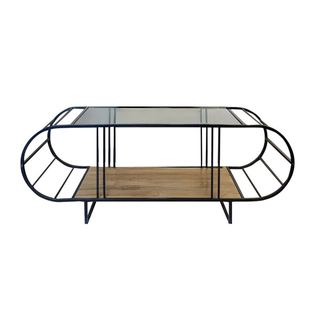 CaliCosy Salontafel met glazen en metalen blad l145 cm windy 3222892 large
