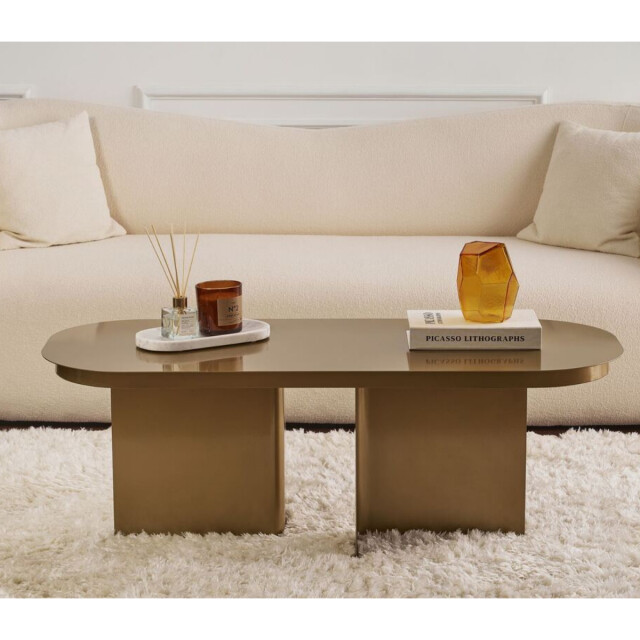 CaliCosy Salontafel met afgerond blad en 2 poten l120 cm alma 3220772 large