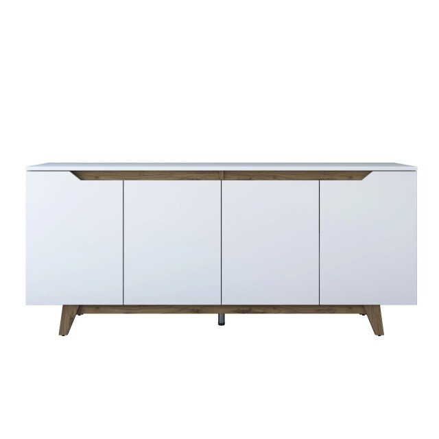 CaliCosy Dressoir met 4 deuren in wit en walnootdecor l180 cm bridget 3222890 large