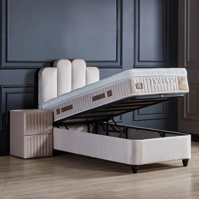 Beddenscout24 Boxspring bed met opbergruimte 90x200 cm - opbergbed jazzlyn inclusief 3211794 large