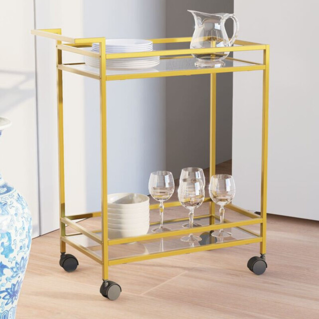 CaliCosy Bijzettafel van goudkleurig metaal en glas h80 cm vortex 3222859 large