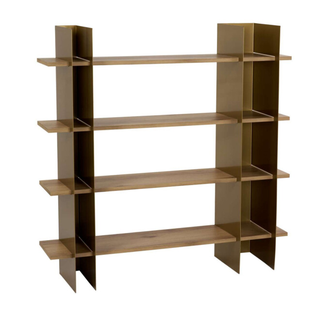 CaliCosy Rek met metalen frame en planken in eikenlook l120 cm kate 3222887 large