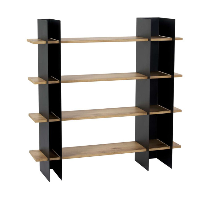 CaliCosy Rek met metalen frame en planken in eikenlook l120 cm kate 3222886 large