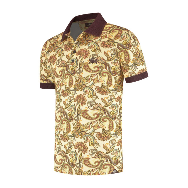 Circle of Gentlemen Paisley poloshirt piqué katoen 252-11002-104- large