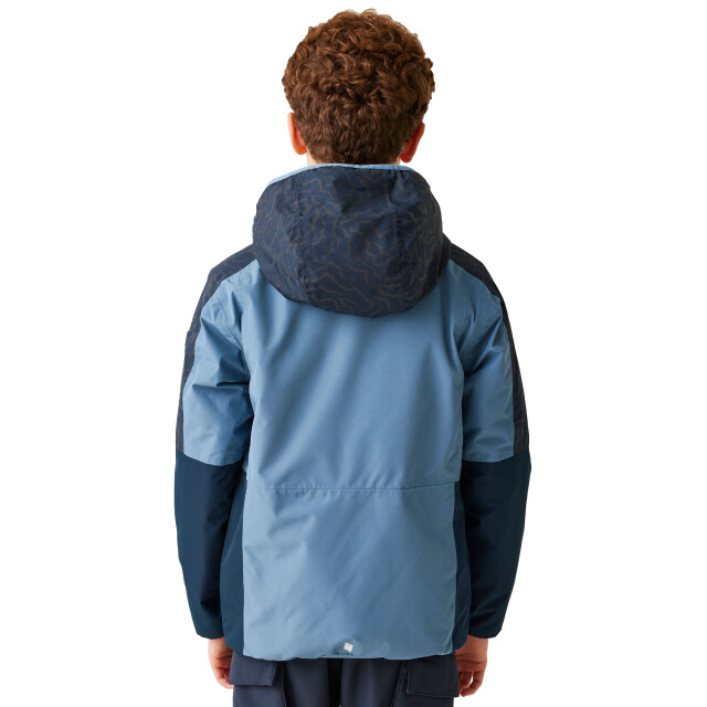 Regatta Reflecterende kinder/kids volcanics viii terrain print jas UTRG11269_coronetbluenavy large