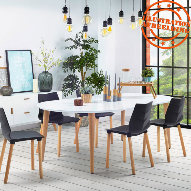 Alterego Ronde uitschuifbare eettafel iglou 2950059 large