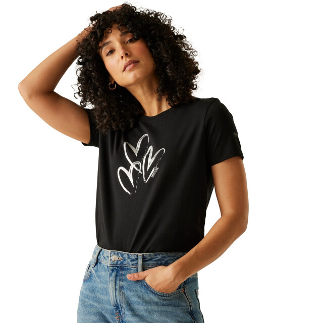 Regatta Dames filandra ix folie hart t-shirt UTRG11359_black large