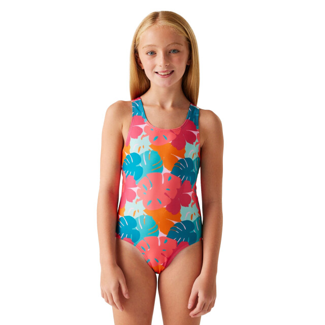 Regatta Eendelig katrisse tropical leaves meisjesbadpak UTRG11325_multicoloured large