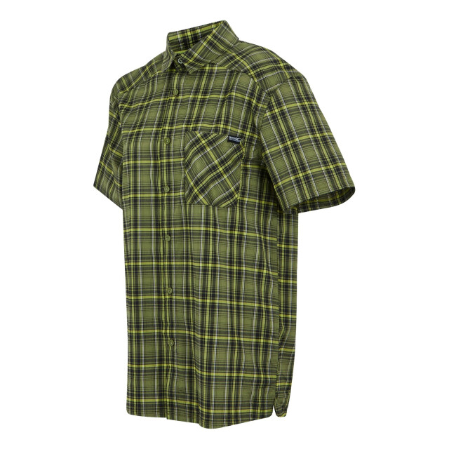 Regatta Heren begarno geruit overhemd met korte mouwen UTRG11340_nephritegreenblack large