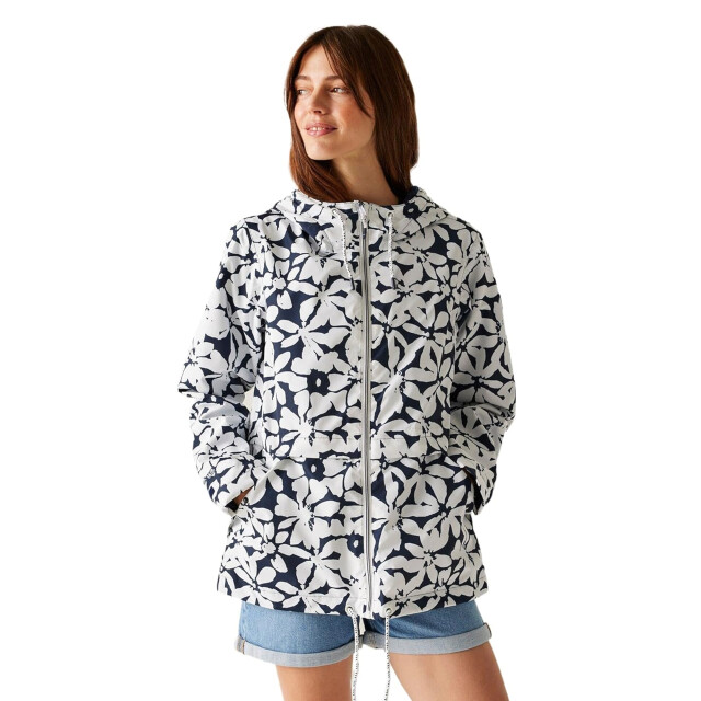 Regatta Dames bayletta ii floral waterdichte jas UTRG11364_navywhite large