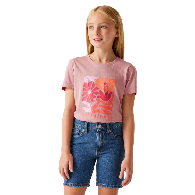 Regatta Kinderen/kinderen bosley viii wild flowers t-shirt UTRG11339_lilas large