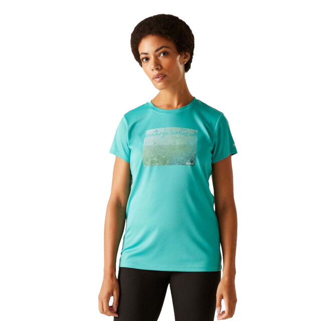 Regatta Dames fingal ix gras t-shirt UTRG11341_turquoise large