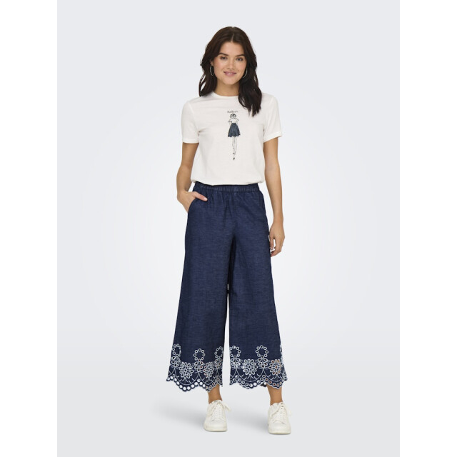 Jacqueline de Yong Jdymargot bille hw embr ank pant wvn blue denim 4109.35.0020 large