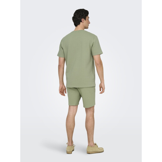 Only & Sons Onskian reg seersucker ss tee olijf 5339.22.0013 large
