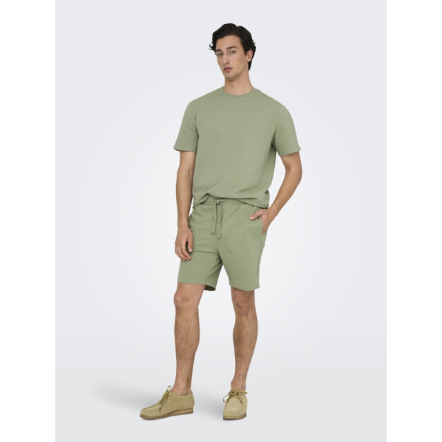 Only & Sons Onskian reg seersucker ss tee olijf 5339.22.0013 large
