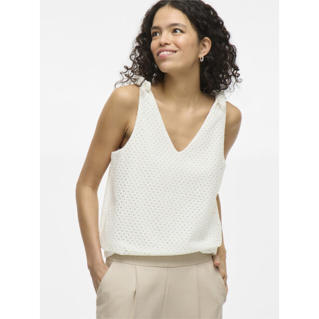 Vila Vialvadora v-neck sl top off-white 4349.02.0027 large