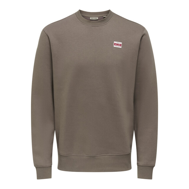 Only & Sons Onsdawson reg crew vd taupe 5209.77.0012 large