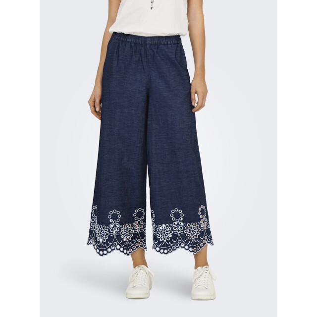 Jacqueline de Yong Jdymargot bille hw embr ank pant wvn blue denim 4109.35.0020 large